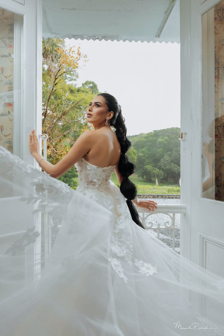 Lace Gown — Braid Back View