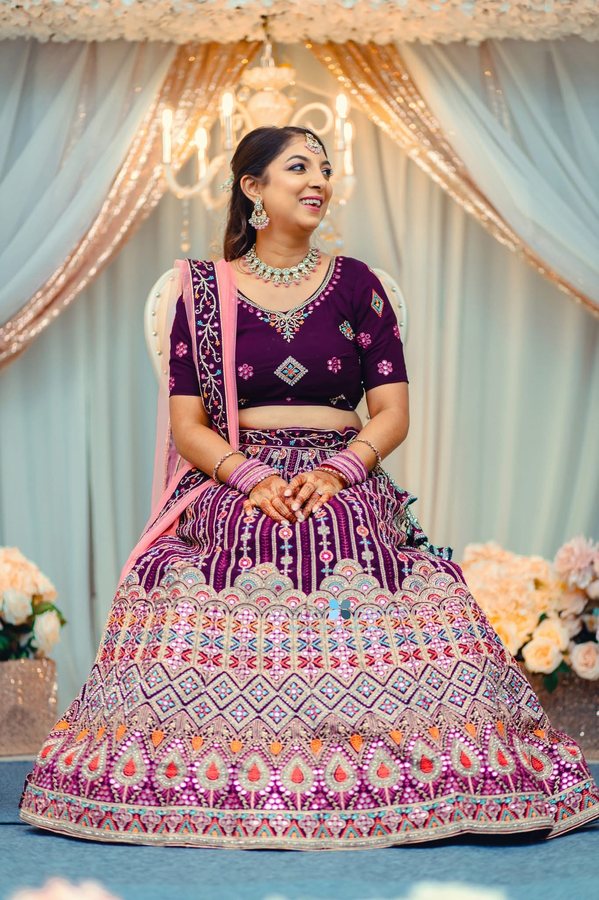 Purple Lehenga — Joyful Moment