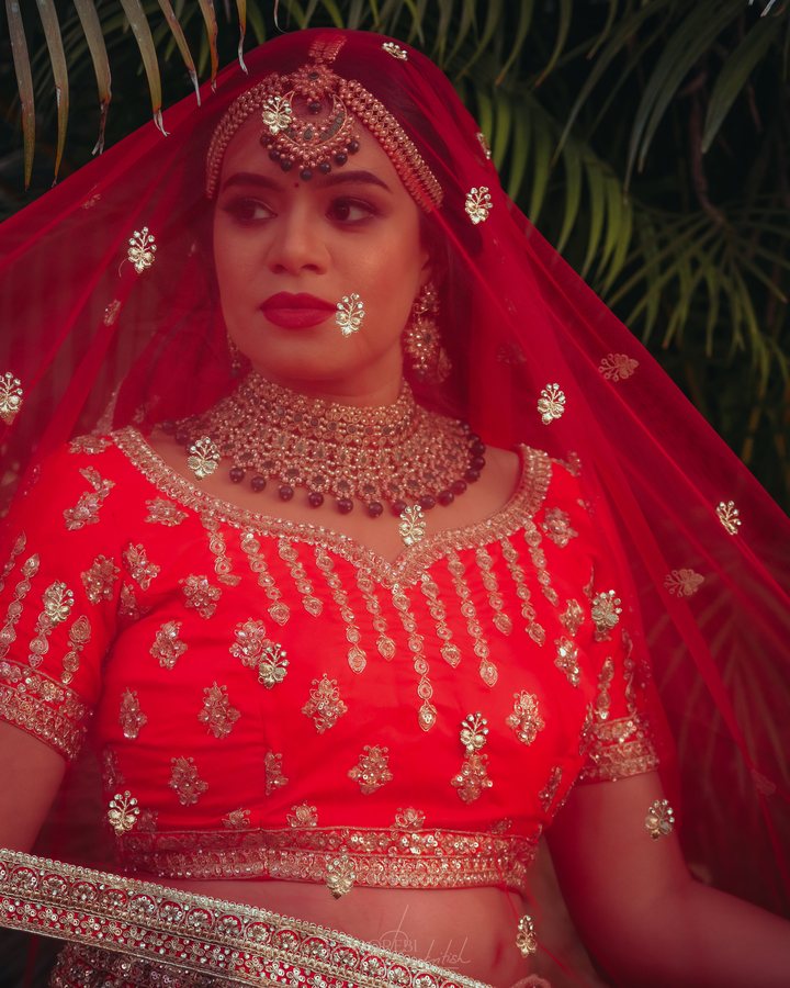 Serene Red Bride